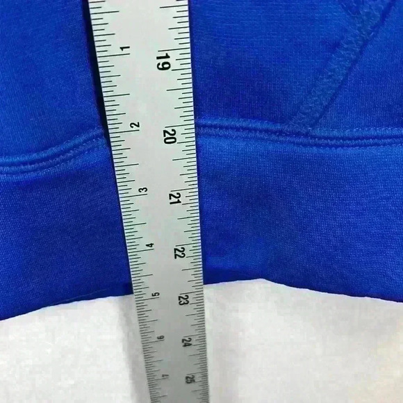 Nike Therma-Fit Boy’s Pullover Hoodie Sweatshirt Sz Large Blue/Orange Polyester - Picture 11 of 11